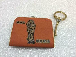 Vintage Religious Key Ring Ave Maria Keychain Mini Wallet Ancien Porte-Clé Jesus - £7.39 GBP
