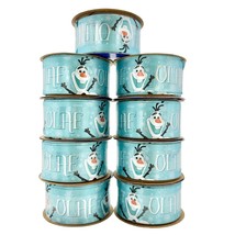 Offray Lot of 9 Spools Ribbon 1.5 inch x 9 feet Blue Disney Frozen Olaf NEW - £26.47 GBP