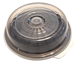 Microwave Roasting Plate Browing Griddle Clear Plastic Lid White Bowl Ki... - $24.97