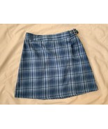 Brandy Melville Plaid Blue Emerson Skirt Buckle Size XS/S - $19.79