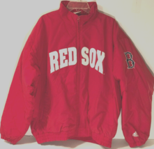 Boston Red Sox Vintage Al Full Zip Nylon Baseball Stitched Scripted Mlb Jacket L - £81.12 GBP