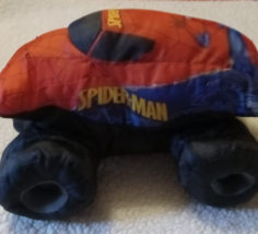 Monster Jam SUPERMAN Plush Truck 15&quot; Soft Stuffed Nylon Pillow Collectible - £11.15 GBP