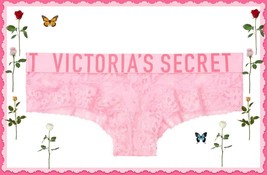 L Pink Flora All Over Floral Lace The Lacie Logo Victorias Secret Cheeky Pantie - £8.78 GBP