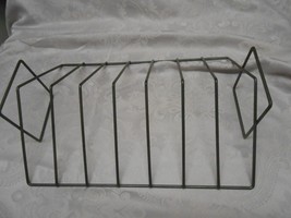 Excellent V-Shaped nonstick Stainless Steel Roasting Rack all meats Turkey  - £15.01 GBP