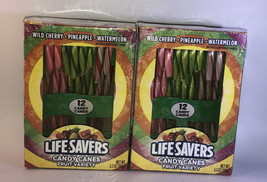 2 Bxs 12 Ct Ea Life Saver Candy Canes(Wild Cherry-Pineapple-Watermelon)S... - $9.78