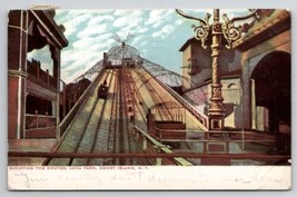 Shooting The Chutes Luna Park Coney Island NY 1910 To Hinsdale MA Postcard W30 - £7.84 GBP