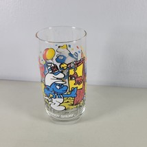 Smurf Glass 1983 Handy Wallace Berrie Co 6&quot; Tall - $6.96