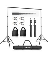 EMART Photo Video Studio 10Ft Adjustable Background Stand Backdrop Suppo... - £73.65 GBP