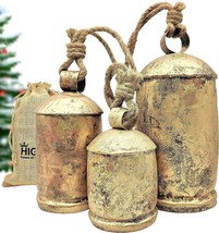 Set Of 3 X-Large Country Rustic Highbix Giant Harmony Cow Bells, Huge Vintage - £32.33 GBP