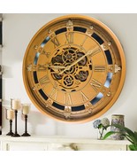 BELGIUM LINE WALL CLOCK ROUND 26 INCH WALNUT - $254.99