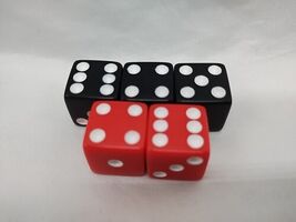 Lot Of (5) Black And Red Dice With White Pips 1/2&quot; - €7,70 EUR