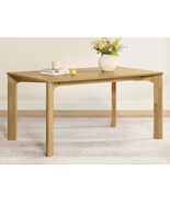 CHITA 59" Modern Farmhouse Small Wooden Dining Table - Solid Wood Kitchen Table  - $8,723.73 MXN