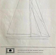 Private Signal Of Sir Thomas Lipton 1930 America&#39;s Cup Race Of 1920 Prin... - £23.16 GBP