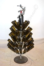 Wine Barrel Bottle Tree w/ Wine Bot Topper - Winter&#39;s Day - made from CA... - £1,201.95 GBP