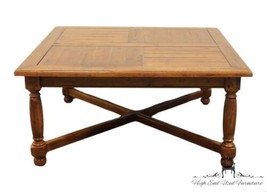 ETHAN ALLEN Old World Treasures 38&quot; Square Rustic European Accent Coffee Table - £786.90 GBP