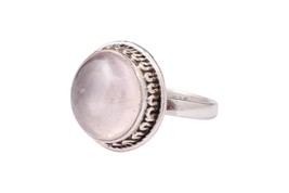 925 Plata de Ley Cuarzo Rosa Gemas Hecho a Mano Oro / Chapado en Anillo GRS1153 - £34.93 GBP+