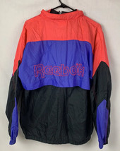 Vintage Reebok Jacket Windbreaker Embroidered Logo Men’s Medium 80s 90s - £31.46 GBP