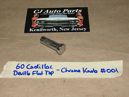 OEM 60 Cadillac Deville Flat Top CHROME METAL DOOR LOCK KNOB #001 - $24.74