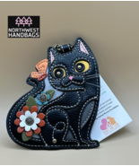 BLACK CAT CHALA PAL KEY FOB COIN PURSE KEYCHAIN - $339.09 MXN