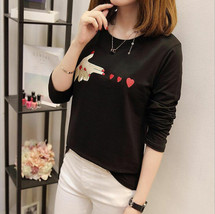 Fashion Women Girls Korean Summer Heart print casual T-shirt Long Sleeve... - $8.99