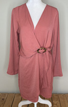 Topshop Women’s Long sleeve Mini dress size 10 mauve Pink B7 - £19.62 GBP