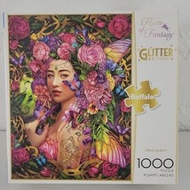 Spring Queen 1000 Piece Puzzle Buffalo Games Flights of Fantasy Glitter ... - $24.95