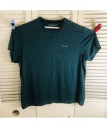 Eddie Bauer Shirt Mens 2XL XXL Short Sleeve Crew Neck Green Lightweight ... - £11.11 GBP