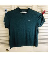 Eddie Bauer Shirt Mens 2XL XXL Short Sleeve Crew Neck Green Lightweight ... - £11.05 GBP