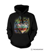 Painted Wolf Unisex Adult Hoodie Sweatshirt by The Mountain Cotton Blend - $61.10 CAD+