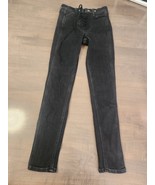 Rag &amp; Bone Skinny Jeans Womens 24x26 Black Denim Lace Fly, RARE - $29.15 CAD