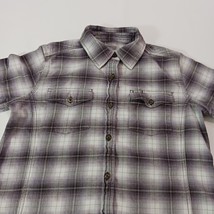 Carhartt 100714 079 Women's Gray & Purple Plaid Flannel Button Up Shirt M (8/10) image 10