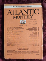 ATLANTIC April 1932 Nicholas Fairweather Thomas Murray Katharine Ball Ripley - £6.79 GBP