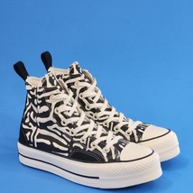 Converse Women&#39;s CTAS Lift Hi Top Platform Sneakers  A03713C White/Black Zebra - £43.80 GBP+