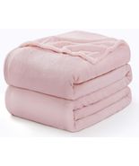CozyLux Pink Fleece Throw Blanket 50x70 Soft Plush Flannel 300GSM XL - $170.81 MXN