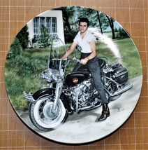 ELVIS on his Harley  Plate - £7.46 GBP