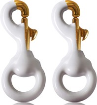 Anley Flag Accessory - 1 Pair White Rubber Coated Brass Swivel Snap Hook... - £9.34 GBP