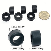 6pc Ideal TCR MK 3 MK 4 Rear Silicone Slotless Car Tires Drag BTO Tune Up Parts - £6.38 GBP