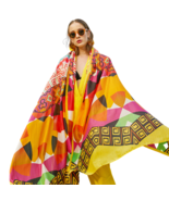 Anyyou 100% Mulberry Silk Butter Yellow Long Scarf Luxury Brand Women Be... - €76,32 EUR