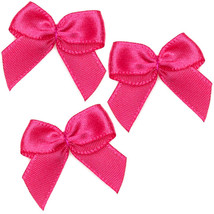 350Pcs Satin Ribbon Bow With Self-Adhesive Tape For Diy Crafts, 1.5" Rose Red - £13.62 GBP