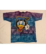 Vintage Pato Donald Camisa Adulto Grande Azul Morado Simple Costuras Hom... - $482.04 MXN