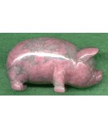 CARVED RHODONITE PIG - £11.99 GBP