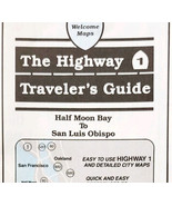 1987 California Highway Guide Map SLO Half Moon Bay 2 Sided Vintage E98B - $19.99