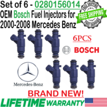 BRAND NEW OEM Bosch x6 Fuel Injectors for 2000-2008 Mercedes-Benz 2.6L &amp; 3.2L V6 - £169.51 GBP