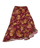 Rachel Zoe Womens Small Maxi Midi Asymetrical Skirt Floral High Waist Flowy - £18.90 GBP