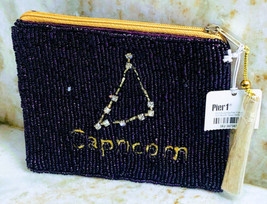 Pier 1 Women’s Beaded Coin Purse Zodiac-Capricorn Made In India ShipN24Hours. - £27.50 GBP