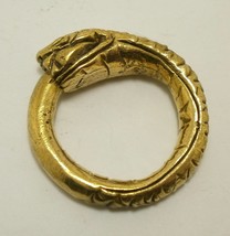 Ouroboros Ring US Size 9 Snake eating its own tail blessed in 1980s wealthy fort - £31.24 GBP