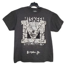 Vintage Miskeen Originals Graphic T Shirt Men&#39;s Large Gray Spell-out (2000) - £15.85 GBP
