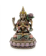 KWAN YIN STATUE 6.5&quot; Avalokitesvara Buddhist Goddess Bronze Resin HIGH Q... - $448.53 MXN