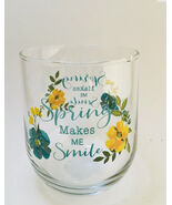 Spring Make Me Smile Seamless Wine Glass: Inspirational - $251.04 MXN