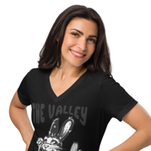 Womens relaxed v neck t shirt solid black blend front 2 68809da872918 thumb200